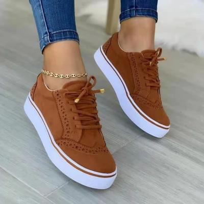 Zapatillas de deporte para mujer, zapatillas planas informales, moda de primavera, versátiles, con cordones, zapatos para caminar para mujer, zapatos de mujer tendencia