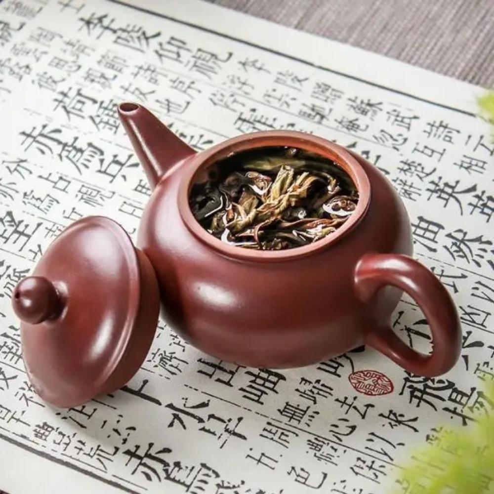 130cc Yixing Purple Clay Teapots Famous Artists Handmade Pear-shaped Small Capacity Tea Pot Kettle Chinese Zisha Tea Set Teaware