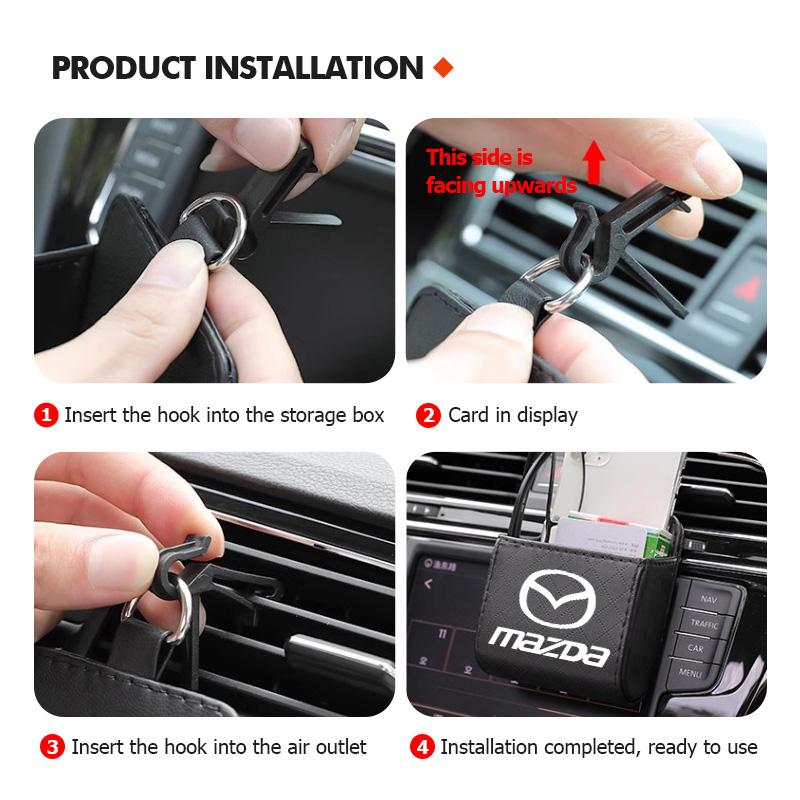 Car Storage Bag Air Vent Dashboard Tidy Hanging Organizer Box For Mazda 3 CX3 CX4 CX5 CX7 CX8 CX9 CX30 RX7 Atenza Axela