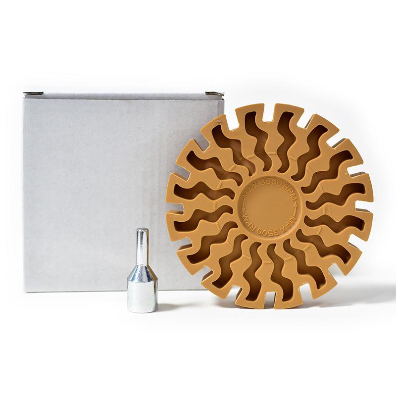 

4 Inch 100mm Gear Shaped Glue Removal Wheel Paint Removal Disc Pneumatic Adhesive & Paint Remover Rubber Wheel