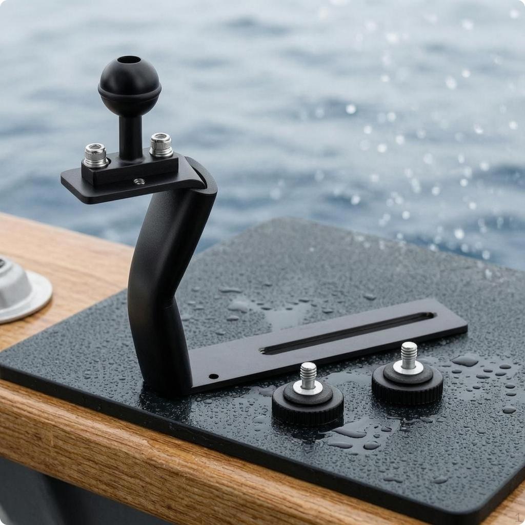 Underwater Camera Tray Bracket Aluminum Alloy Z Shaped Grip Ball Mount