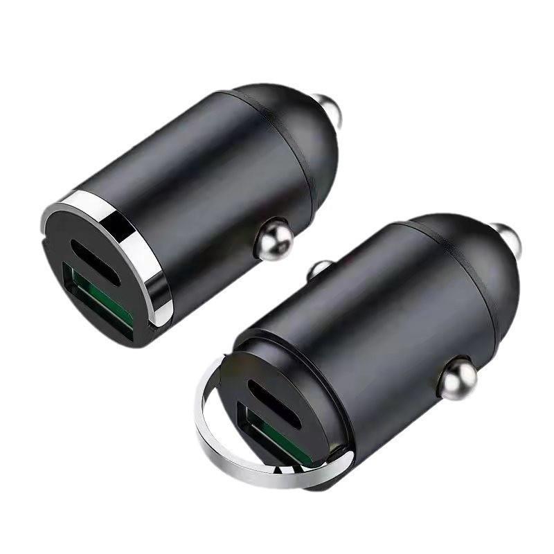 Super Fast Charge PD30W Mini Pull Ring Car Charger with QC3.0 & 100W Flash Charge