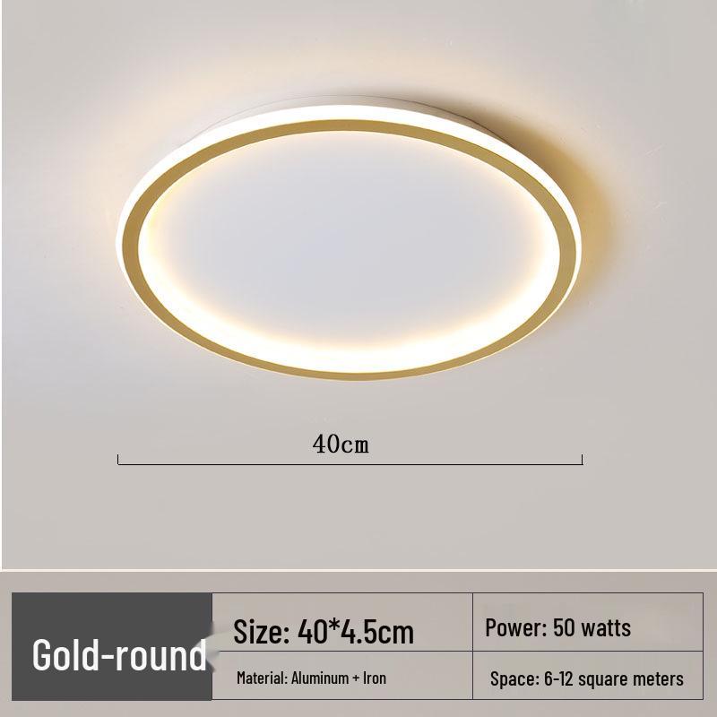 Sleek Round LED Ceiling Light - Modern Ultra-Thin for Bedroom, Living Room, Restaurant, or Study