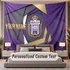 Custom Name Text Tapestry Anderlecht FC logo Personalized Polyester Wall Tapestry For Bedroom And Room