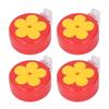 4pcs Hummingbird Clip Feeder ABS Portable with Brushes Flower Handheld Hummingbird Feeder for