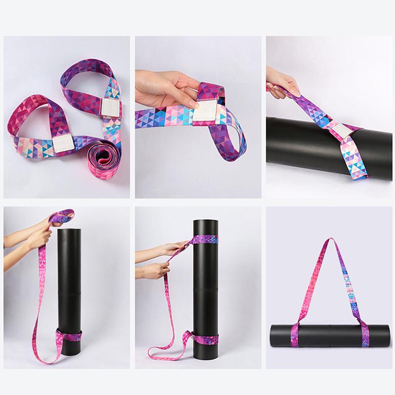 Yoga Mat Strap Belt Adjustable Sports Sling Shoulder Carry Strap Belt Exercise Stretch Fitness Equiment Elastic Yoga Belt