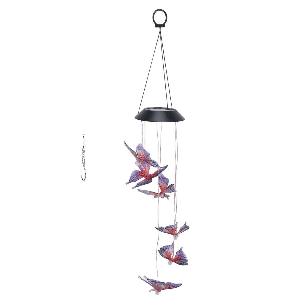 Solar Wind Chimes Lamp Outdoor LED Colorful Gradient Solar Wind Chimes Lamp Garden Decoration