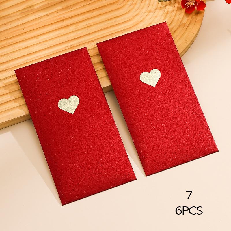 6Pcs/Pack Chinese Red Envelope  Year Spring Festival Children Lucky Money Envelopes Birthday Marry Red Packet Gift Red Bag