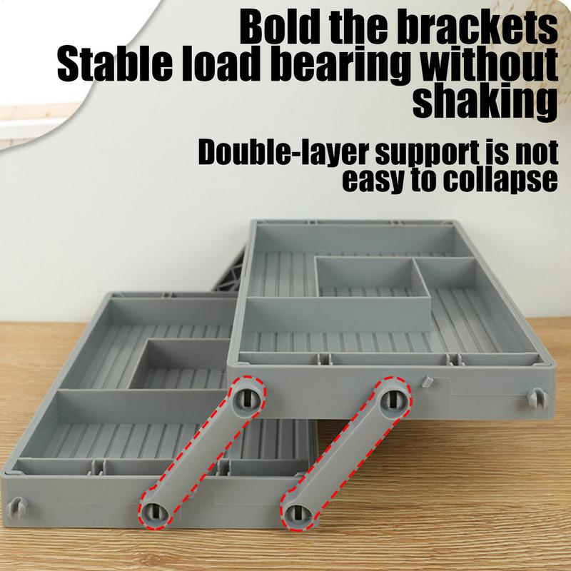 2 Tier/3 Tier Expandable Drawer Organizer Nightstand Vanity Desk Jewelry Cosmetic Divider Foldable Makeup Desk Storage Holder