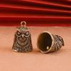 Artistic Owl Shape Metal Windchimes Bells Antique Keychain Pendant Elegant Bag Good Luck Ornament Craft Decors Gift