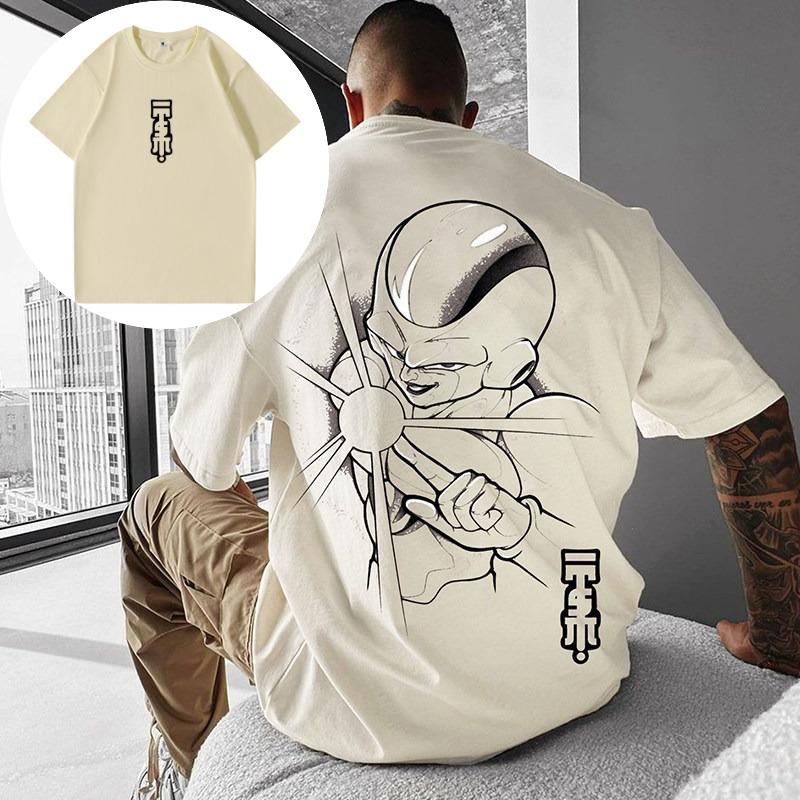 Dragon Ball Dragon Ball Super Direktdruck Schwere Baumwolle Kurzarm-T-Shirt Herren 2025 Neu Große Größe Halbsleeve-T-Shirt