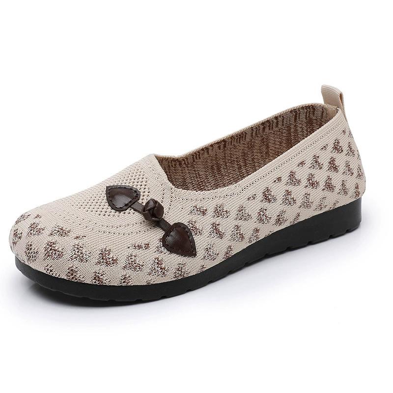 2025 Spring Summer Autumn New Style Round Toe Flats Bottom Shallow Mouth Soft Sole Comfortable Lightweight Women's Shoes Slip On