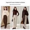 Xiangying Women's 2025 Winter Straight Wide-Leg Casual Pants