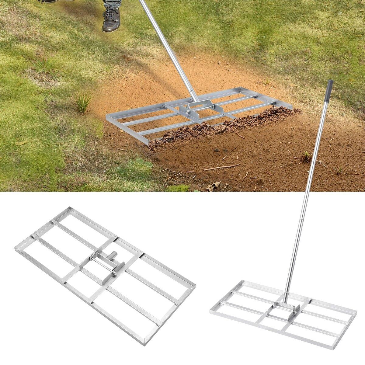 14x30 palců Hrabla na vyrovnávání trávníku 78 palců Nastavitelná rukojeť pro zahradu Golfové hřiště