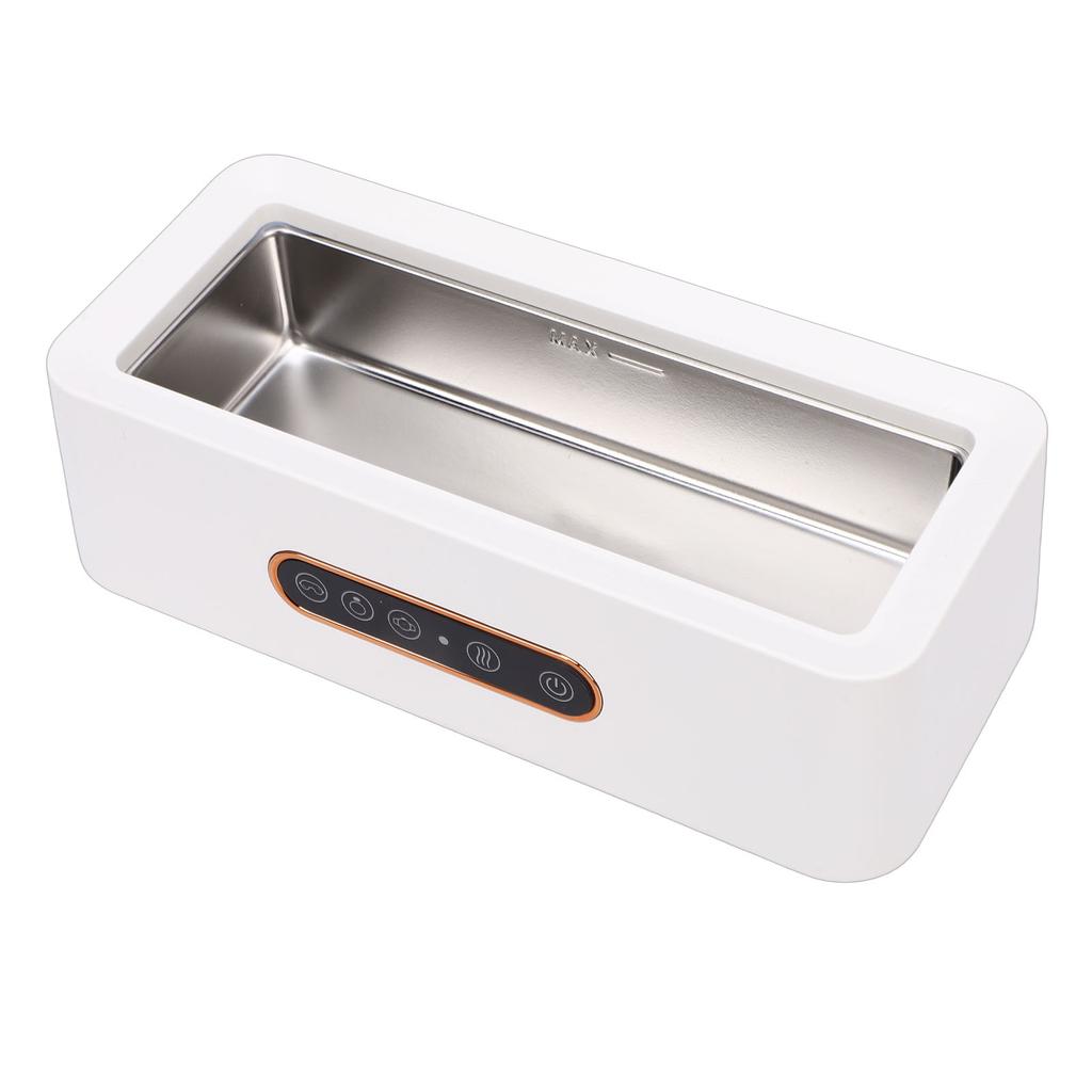 Ultrasonic Jewelry Cleaner 45KHz 270ml 304 Stainless Steel   3 Modes Professional Ultrasonic Machine for Jewelry Glasses Watches White