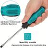 Magnetic Screwdriver Set Professional Cushion Grip 4 Flat Head and 3 Phillips Tips Screwdriver Non-Slip for Repair Improvement Craft