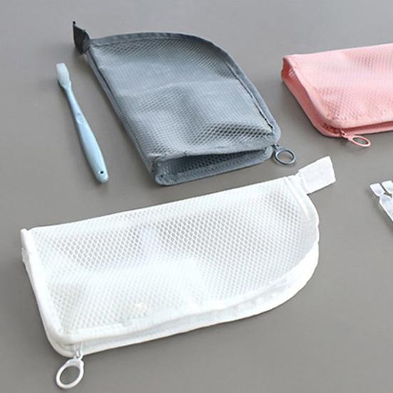 Standing Toiletry Bag Travel Toothbrush Stand-up Toiletry Bag Organizer Foldable Cosmetic Organizer for Dresser Bathroom Countertop