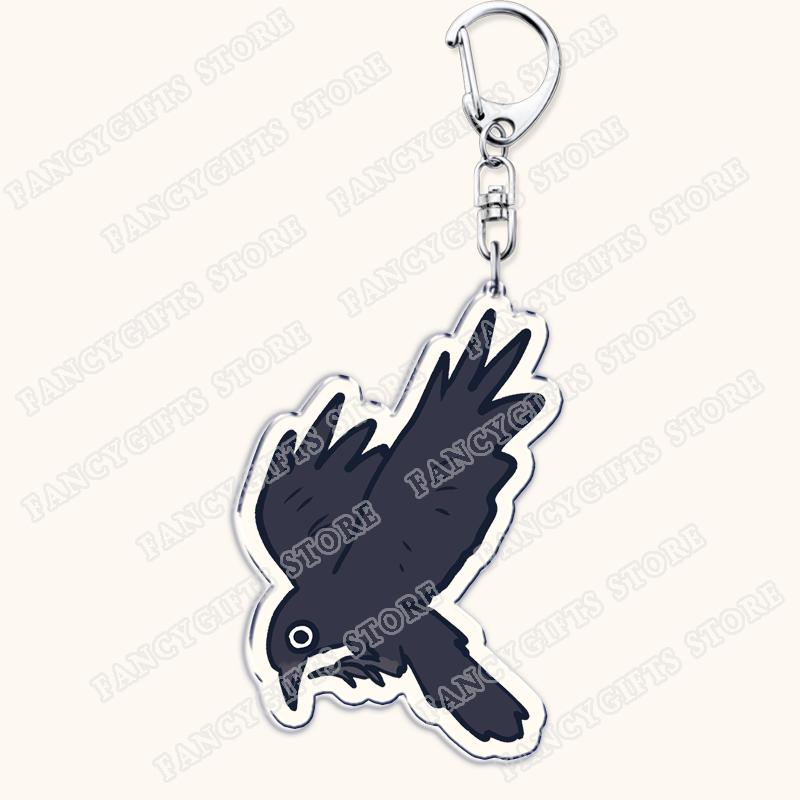 

Cute Funny Crow Keychains for Accessories Bag Key Chain Ring Gifts Animal Friends Lovers Keyrings