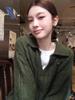 Women's Two-Piece Look Polo Collar Wool Sweater - Thick and Loose Knitwear for Autumn/Winter