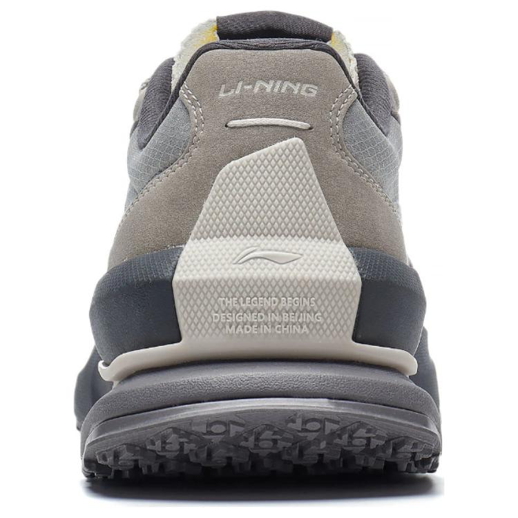 Li Ning 92 Shadow Non-Slip Wear-Resistant Low-Top Casual Shoes Women Casual Shoes Black Gray AGCT250-4