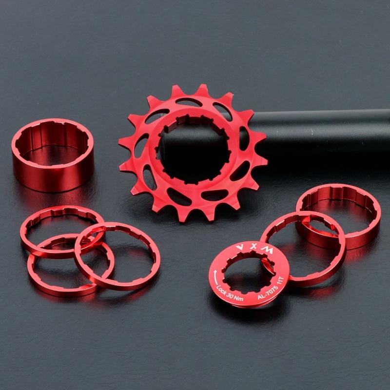 Kits de Conversion Single Vitesse pour Vélos 16T 18T, Cassettes Freewheels Roue en Alliage d'Aluminium pour Vélos Single Vitesse