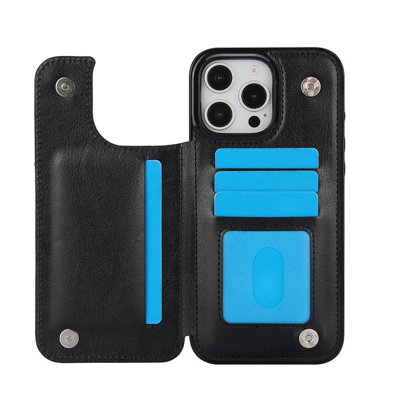 synthetic leather card wallet phone case for For Iphone 17 16 15 14 13 Pro Max PU leather shockproof card holder wallet cover iPhone17