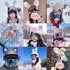 Winter Ski Helmet Decoration With Bunny Ears For Snowboarding Electric Bike Motorcycle Equestrian Headgear Unique Helmet Accessory