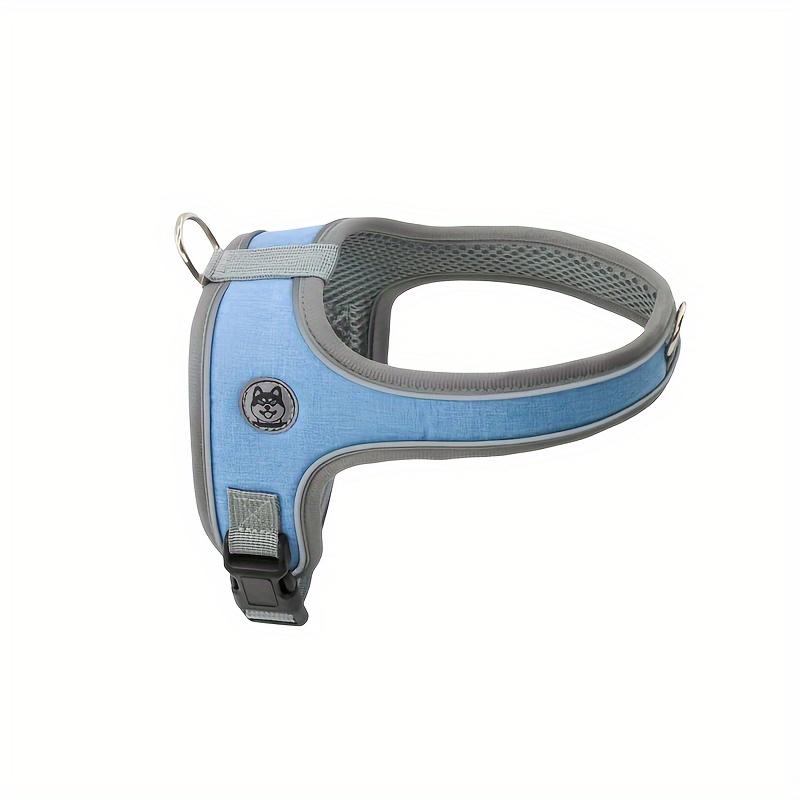 

Шлейка для питомца, не тянущая, веревка, нейлон, светоотражающая, шлейка для щенка, регулируемая, удобная, контроль, бирки для подвешивания с кольцами для тяги синий