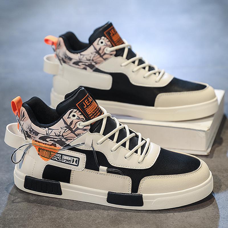 Pantofi sport albi pentru bărbați Pantofi casual Pantofi de alergare în stil stradal Pantofi pentru studenți Pantofi de iarnă de dimensiuni mari