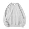 Europe and the United States new autumn and winter crew neck sweater women's top long sleeve white solid color loose girls spring and autumn models 