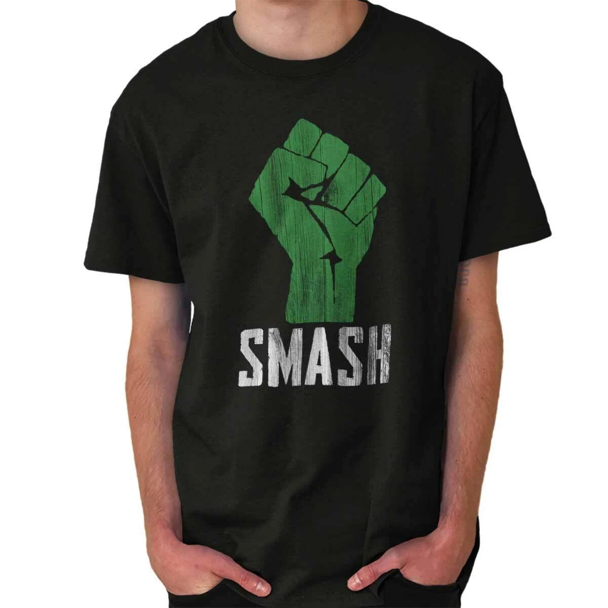 Cool Comic Book Superhero Protest Fist Smash Womens or Mens Crewneck T Shirt Tee M