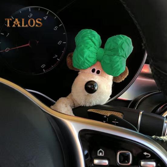 Lindo muñeco de peluche de perro con forma de perro, adorno multifuncional para coche, figura decorativa con señal de giro para limpiaparabrisas, regalo para conductores