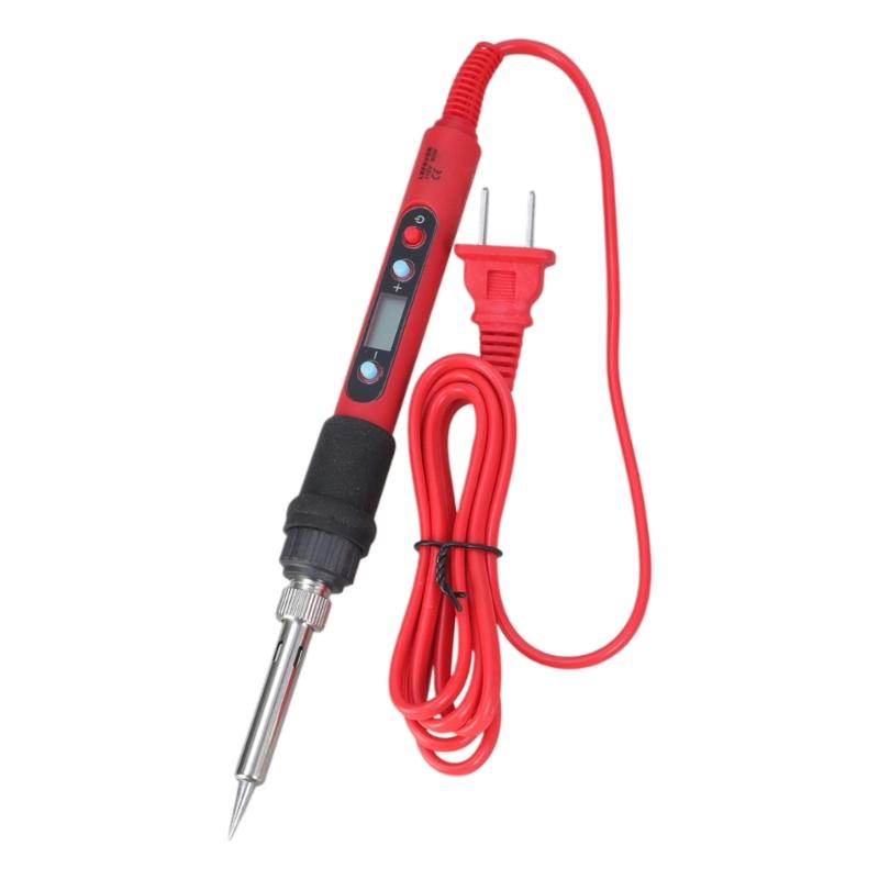 Digital Soldering Iron 80W with Switch Adjustable Temperature LCD Welding Tools Ceramic Heater Soldering Tips Tool