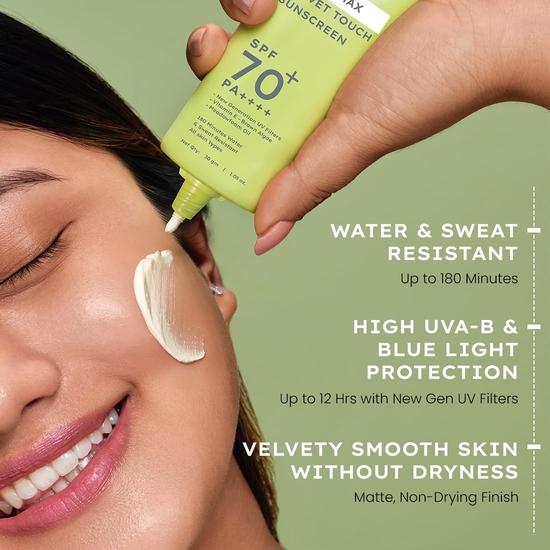 Hyphen Matte Max Velvet Touch Sunscreen Spf 70+ Pa++++|Sun Protection|Sun Shield| Combination & All Skin Types-30G
