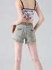 Summer 2026 American Spicy Girl A-Line Denim Hot Pants: Women’s Slimming Straight Super Short Shorts