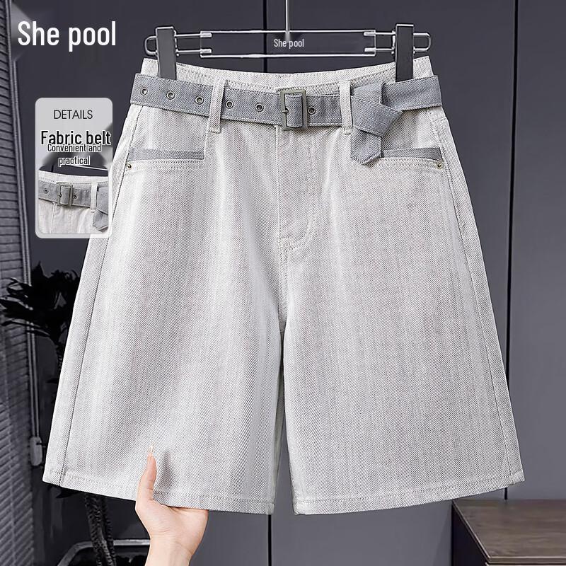 Women s High-Waisted Wide-Leg Capri Jeans S