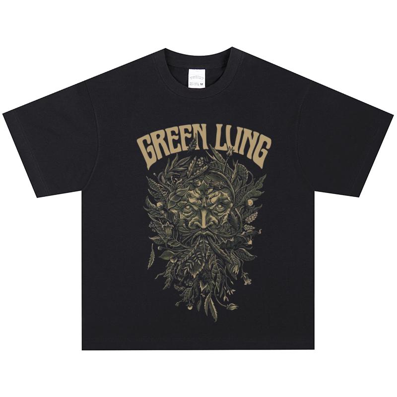 Green Lung T-Shirt, Soft Fabric Casual Daily Wear M