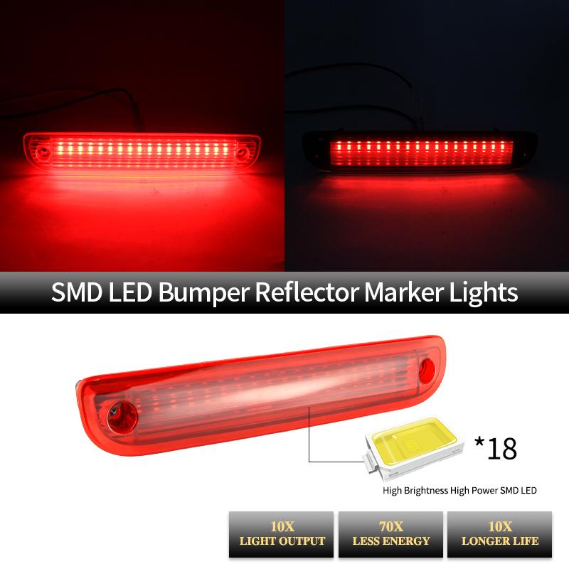 1PC Red LED 12V Car 3rd Brake Light Rear Tail Center High Mount Stop Lamp For PEUGEOT BOXER/CITROEN RELAY/FIAT DUCATO 2007-2026