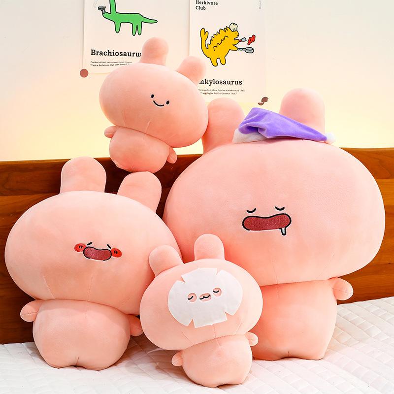304560Cm Cute Asamimi Super Soft Pink Rabbit Plush Toy Cute Stuffed Rabbit Doll Comfortable Plush Pillow Home Decor Gift