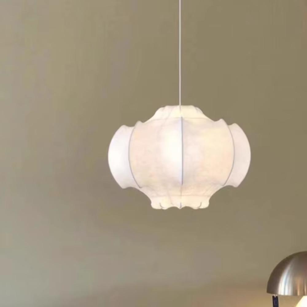 Japanese Nordic Decorative  E27 Suspension Art Cloth Design Hanging Ceiling Light Silk Pendant Lamps Lighting Chandelier
