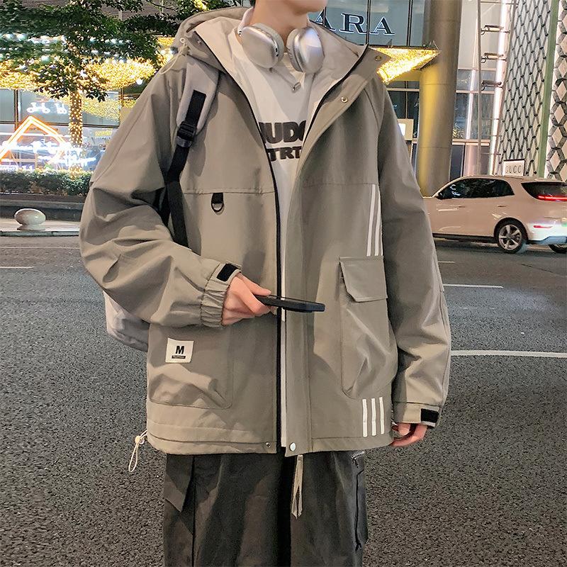 Jacket Men's Spring and Autumn New Workwear Trendy Handsome Versatile Outdoor Jacket Jacket Youth Large Size Men's Jacket