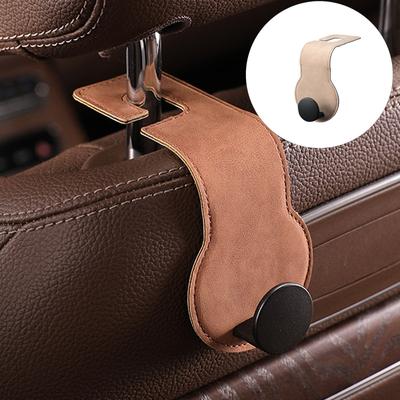 Platzsparendes Klappdesign Auto Haken mit Metallkern & Samt Finish Fahrzeughalterung für Kopfstütze für geschmeidiges Interieur Styling
