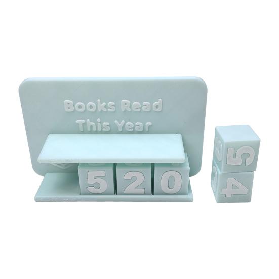 Book Read This Year Tracker Reading Book Counter Ornament Reading Target Display Number Recording Sign Shelf Desk Decoration Book Lovers Gift