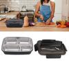 4 Compartment Leakproof Lunch Box 304 Stainless Steel Bento Lunch Box  For Picnics