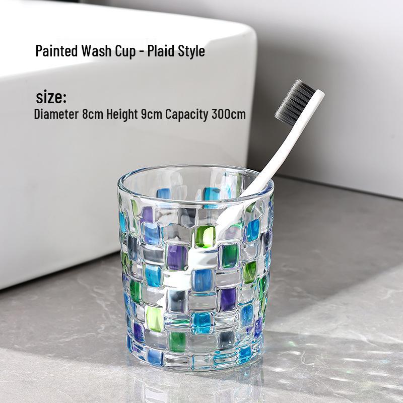 Luxury Glass Toothbrush and Mouthwash Cup Set for Couples