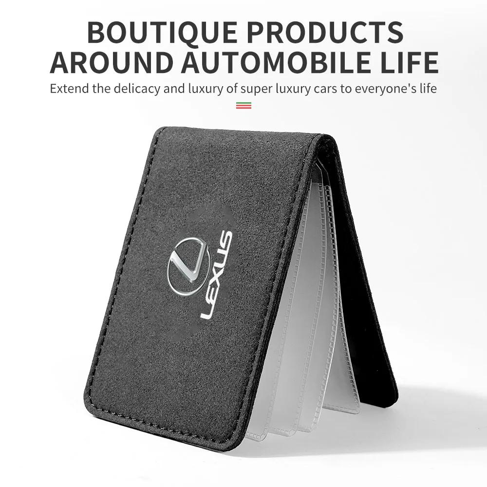 Car Driver License Suede Leather Bag Auto Driving Documents Wallet For Lexus F SPORT ES RX NX LS UX LM LX GX LC RZ IS CT GS RC