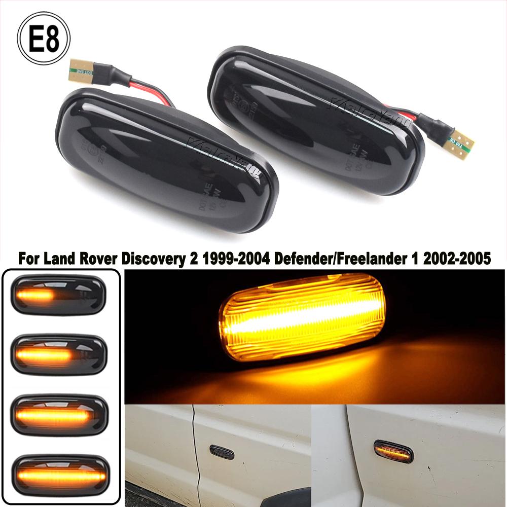 2Pcs LED Side Marker Lamp Turn Signal Indicator Light for Land Rover Defender TD5 98-15 Freelander 1 02-05 Discovery 2 99-04