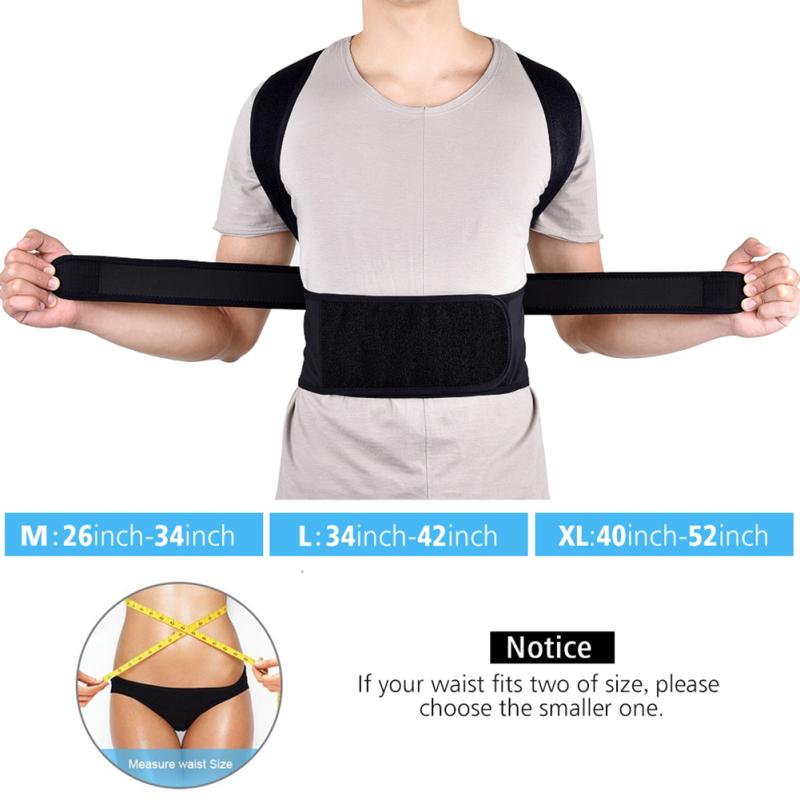 Adjustable Adult Corset Back Posture Correction Therapy Shoulder Lumbar Brace Spine Support Belt