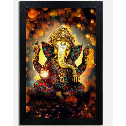 

@ Ganapati Lord Framed Painting Zr158-60%Off