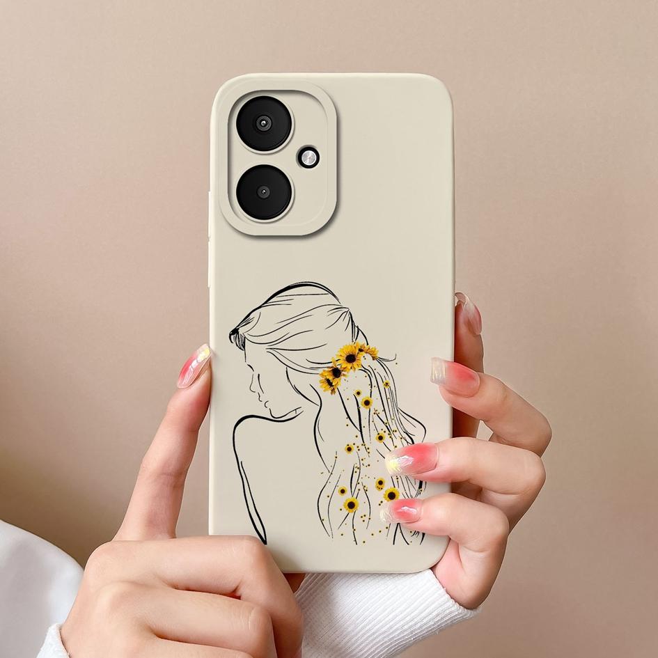 For Xiaomi Poco X6 Pro F6 M6 F5 Back Covers Liquid Soft Silicone Matte Super Shockproof Pretty Sweet Girls Phone Cases Housing For Xiaomi Shell Bumper